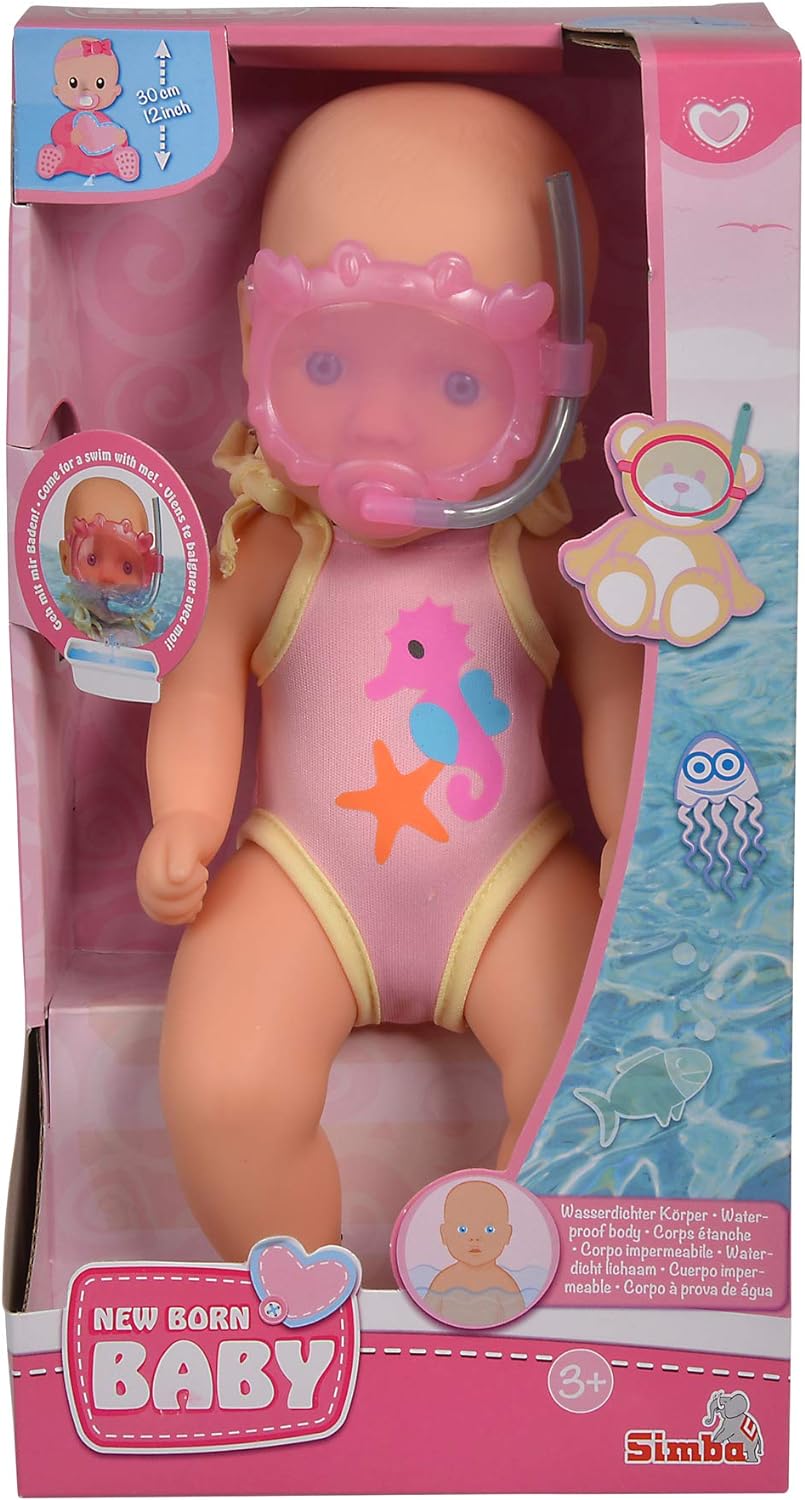 Simba 105030172 New Born Baby Bath Doll