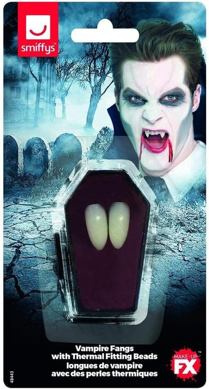 Smiffys Smiffys Make-Up FX, Vampire Fangs, White