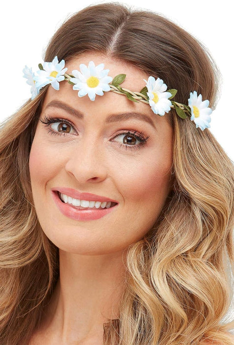 Smiffys 52016 Hawaiian/Hippie Daisy Chain Headband, Women, Multi-Colour