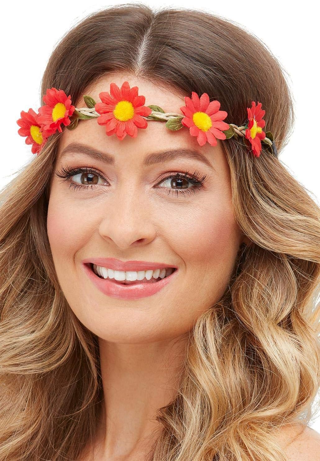 Smiffys Hawaiian/Hippie Daisy Chain Headband, Assorted
