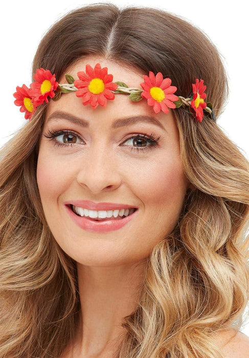 Smiffys 52016 Hawaiian/Hippie Daisy Chain Headband, Women, Multi-Colour