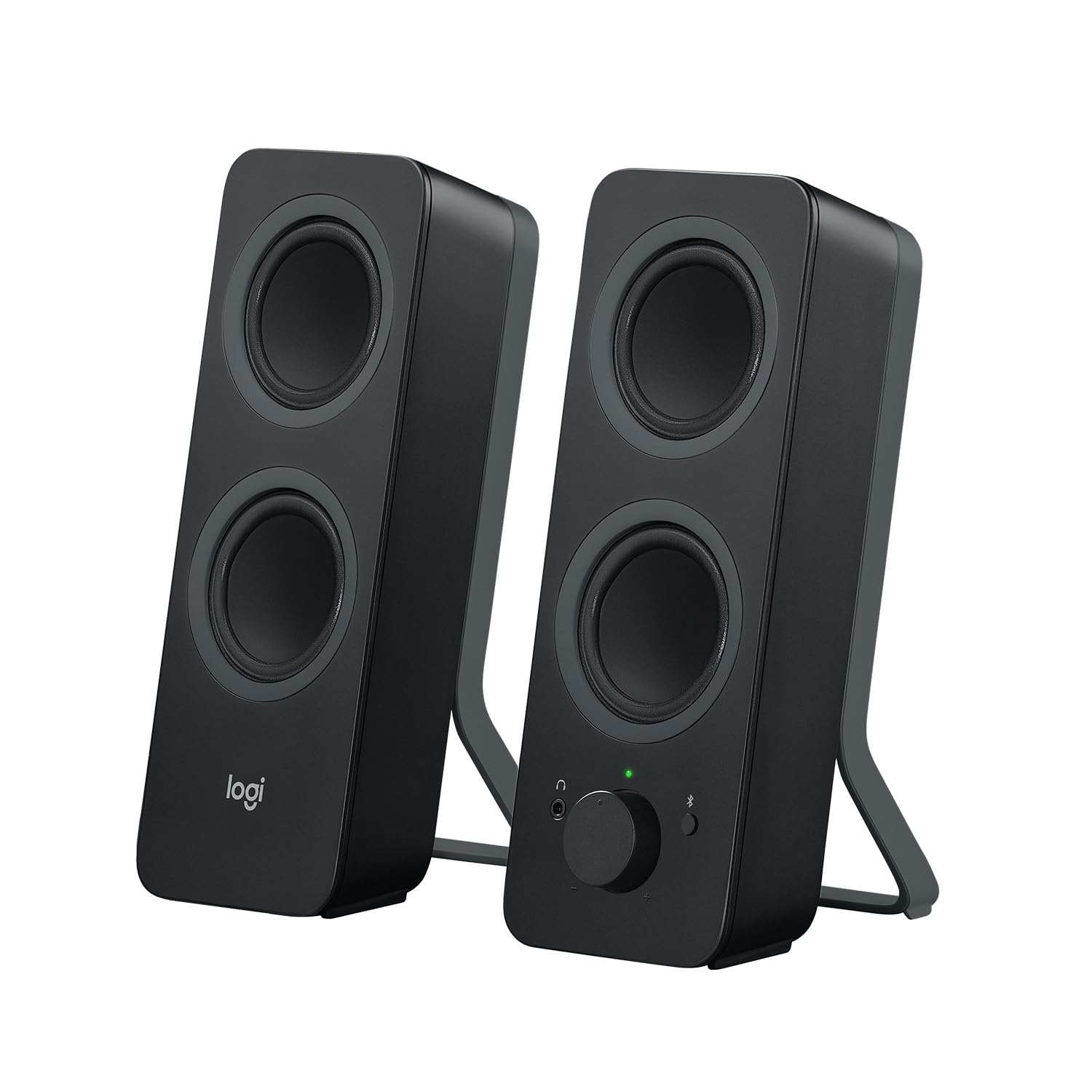 Logitech Z207 Kabellose PC-Lautsprecher, Bluetooth, Stereo Sound, 10 Watt Spitzenleistung, 3.5 mm Eingang, Kopfhörerbuchse, Easy-Switch Feature, EU Stecker, PC/TV/Tablet/Handy - Schwarz