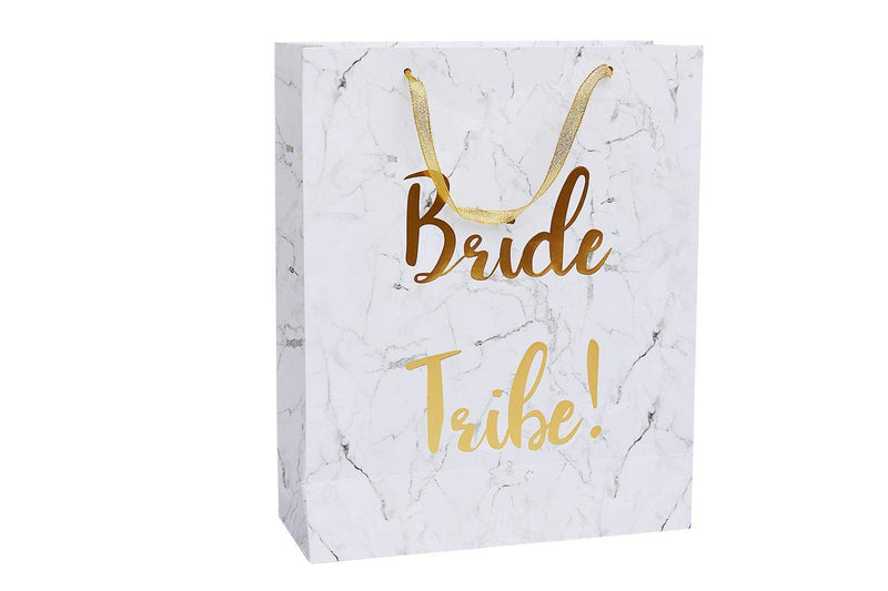 Smiffys Bride Tribe Gift Bag, White & Gold