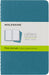 Moleskine Cahier Journal, Set 3 Notebooks with Plain Pages, Cardboard Cover with Visible Cotton Stiching, Colour Brisk Blue, Pocket 9 x 14 cm, 64 Pages
