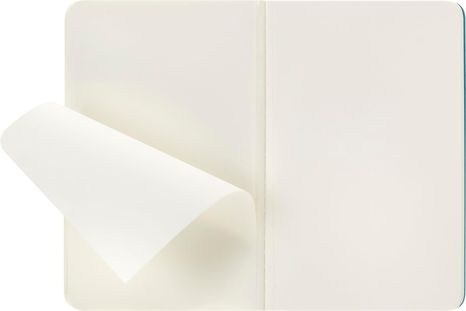 Moleskine Cahier Journal, Set 3 Notebooks with Plain Pages, Cardboard Cover with Visible Cotton Stiching, Colour Brisk Blue, Pocket 9 x 14 cm, 64 Pages