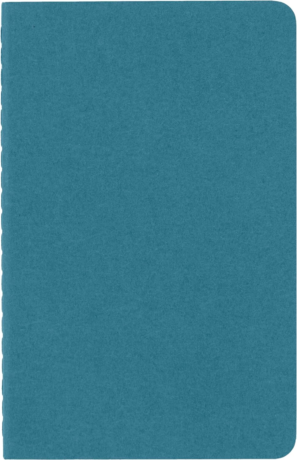Moleskine Cahier Journal, Set 3 Notebooks with Plain Pages, Cardboard Cover with Visible Cotton Stiching, Colour Brisk Blue, Pocket 9 x 14 cm, 64 Pages