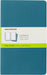 Moleskine Cahier Journal, Set 3 Notebooks with Plain Pages, Cardboard Cover with Visible Cotton Stiching, Colour Brisk Blue, Large 13 x 21 cm, 80 Pages