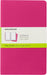 Moleskine Cahier Journal, Set 3 Notebooks with Plain Pages, Cardboard Cover with Visible Cotton Stiching, Colour Kinetic Pink, Large 13 x 21 cm, 80 Pages