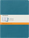Moleskine Cahier Journal, Set 3 Notebooks with Ruled Pages, Cardboard Cover with Visible Cotton Stiching, Colour Brisk Blue, Extra Large 19 x 25 cm, 120 Pages