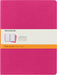 Moleskine Cahier Journal, Set 3 Notebooks with Ruled Pages, Cardboard Cover with Visible Cotton Stiching, Colour Kinetic Pink, Extra Large 19 x 25 cm, 120 Pages