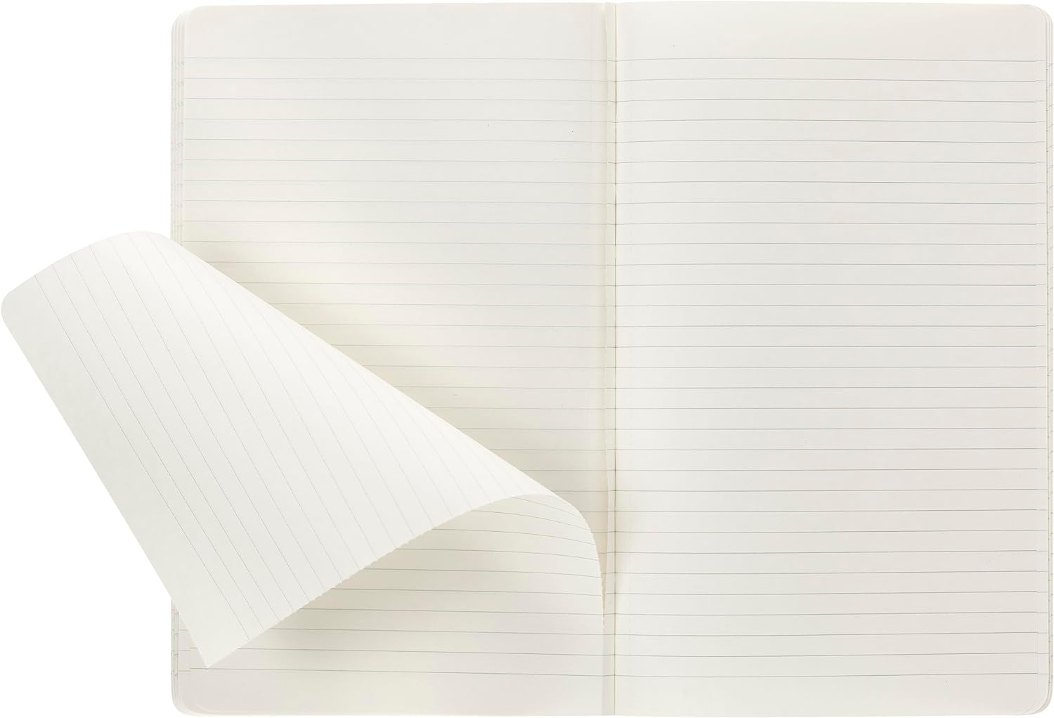 Moleskine Cahier Journal, Set 3 Notebooks with Ruled Pages, Cardboard Cover with Visible Cotton Stiching, Colour Brisk Blue, Large 13 x 21 cm, 80 Pages