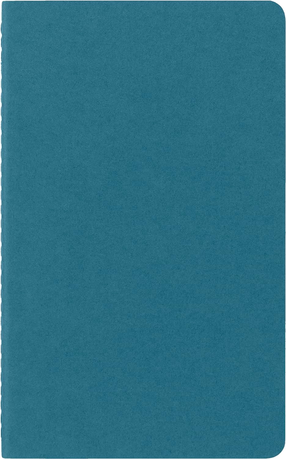 Moleskine Cahier Journal, Set 3 Notebooks with Ruled Pages, Cardboard Cover with Visible Cotton Stiching, Colour Brisk Blue, Large 13 x 21 cm, 80 Pages