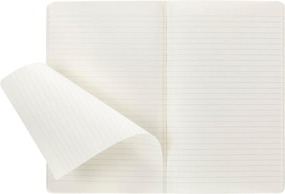 Moleskine Cahier Journal, Set 3 Notebooks with Ruled Pages, Cardboard Cover with Visible Cotton Stiching, Colour Kinetic Pink, Large 13 x 21 cm, 80 Pages