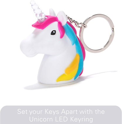 KIKKERLAND – Light Up LED Keyring with Clip - Fun Sound & Light Effects