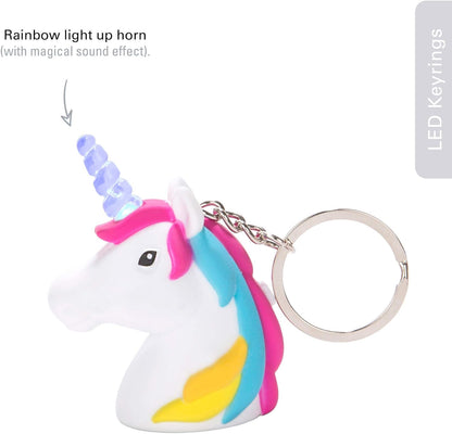 KIKKERLAND – Light Up LED Keyring with Clip - Fun Sound & Light Effects