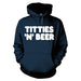FRANK ZAPPA - TITTIES 'N' BEER BLUE Hooded Sweatshirt Medium