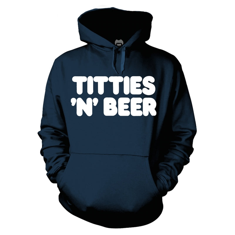 FRANK ZAPPA - TITTIES 'N' BEER BLUE Hooded Sweatshirt Medium