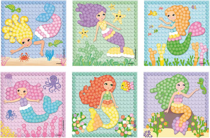 PlayMais MOSAIC Dream Mermaid creative craft kit for girls & boys from 5 years | 2300 6 mosaic templates with lovely mermaids | stimulates creativity & motor skills | natural toy