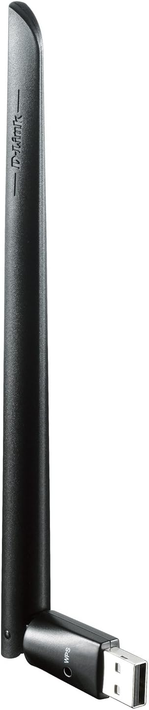 D-Link DWA-172 High-Gain Wi-Fi AC600 USB 2.0 Wireless Adapter with External Antenna , Black