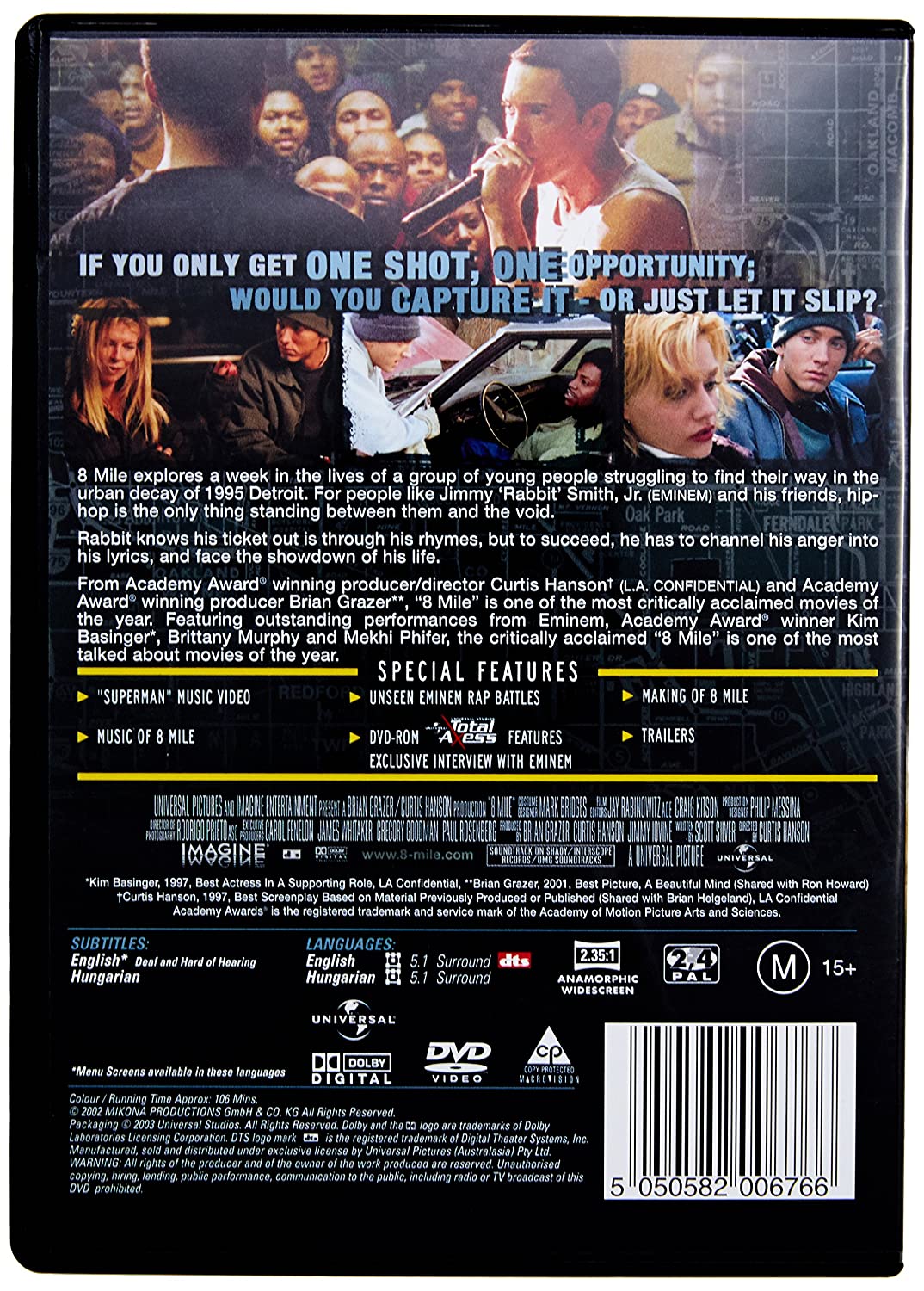 MOVIE - 8 MILE (REGION 2) (1 DVD)