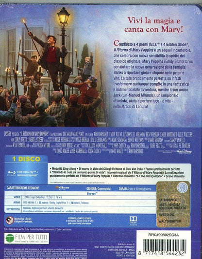 mary poppins il ritorno steelbook ( Blu Ray