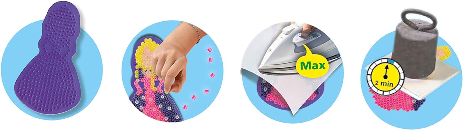 SES- Beedz – Set di Perline da Stirare con Diamanti Principesse, Vari Colori, 6269