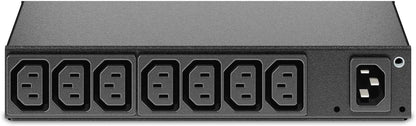 APC AP6015A unidad de distribución de energía (PDU) 0U/1U Negro 8 salidas AC - Unidad de distribución de energía (PDUs) (Básico, 1U, Horizontal, Negro, VDE, CE, 8 salidas AC