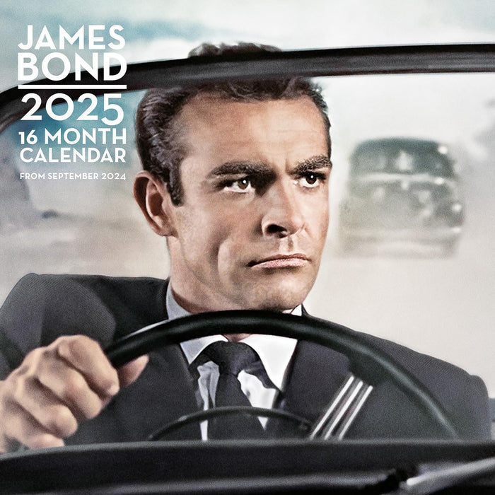 James Bond 2025 Wall Calendar – Exclusive Spy-Themed Art, Iconic 007 Imagery, Stylish 16-Month Planner, Gift for Bond Fans