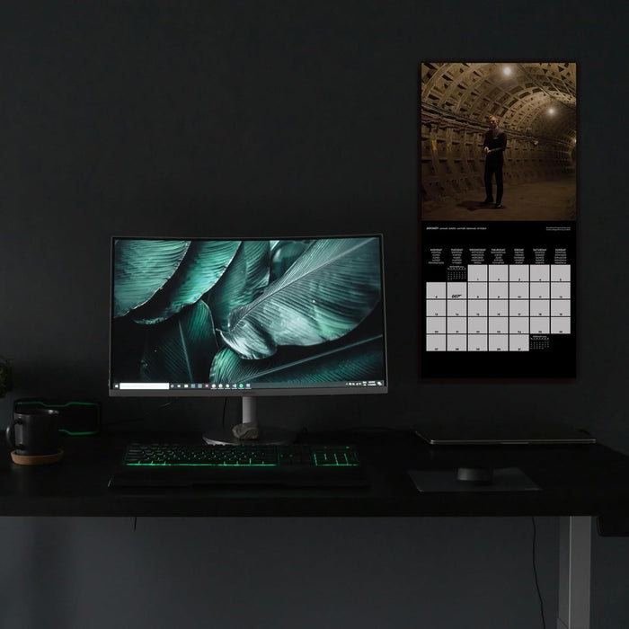 James Bond 2025 Wall Calendar – Exclusive Spy-Themed Art, Iconic 007 Imagery, Stylish 16-Month Planner, Gift for Bond Fans