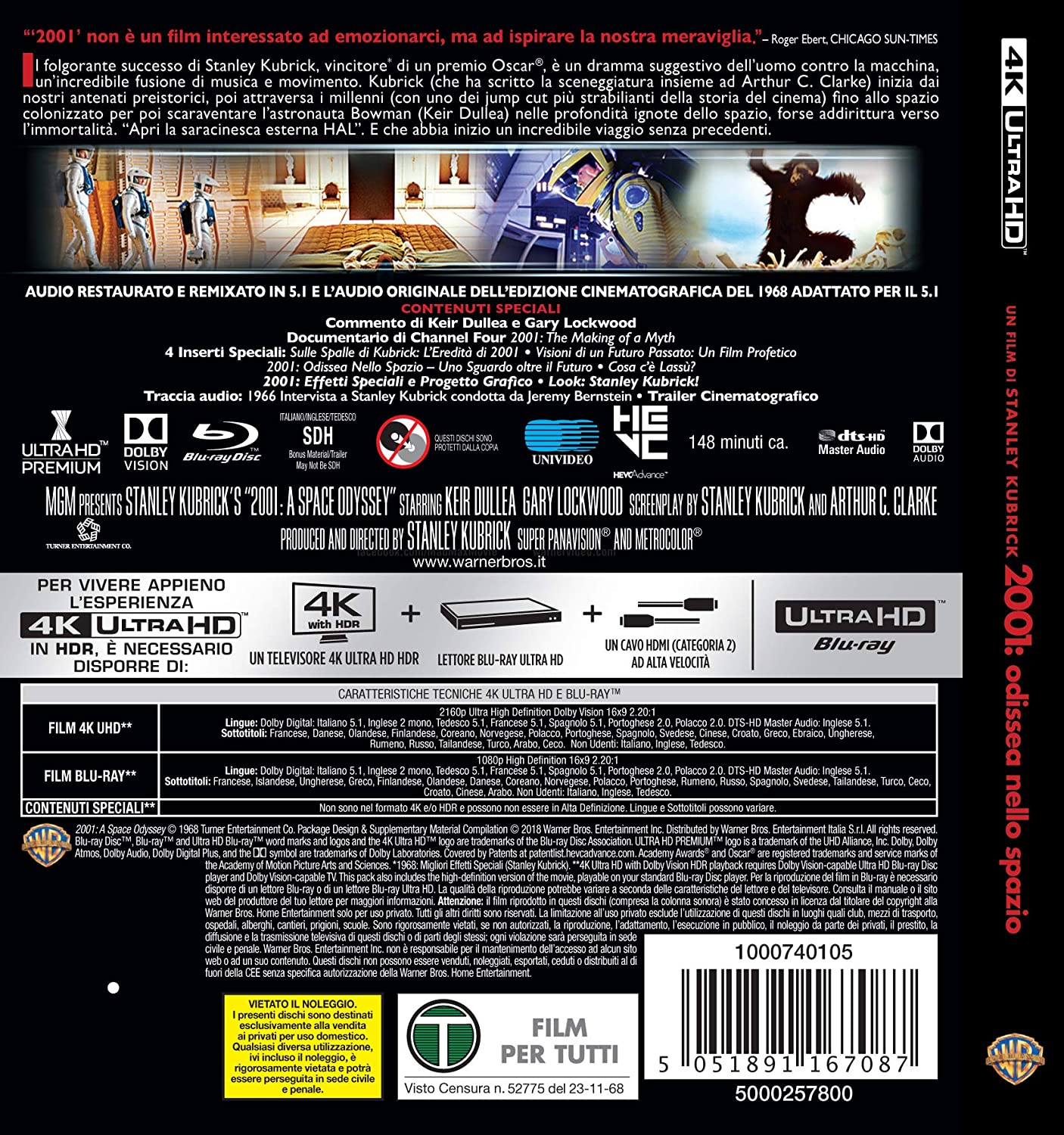 2001: A Space Odyssey 4K   (English audio. English subtitles)