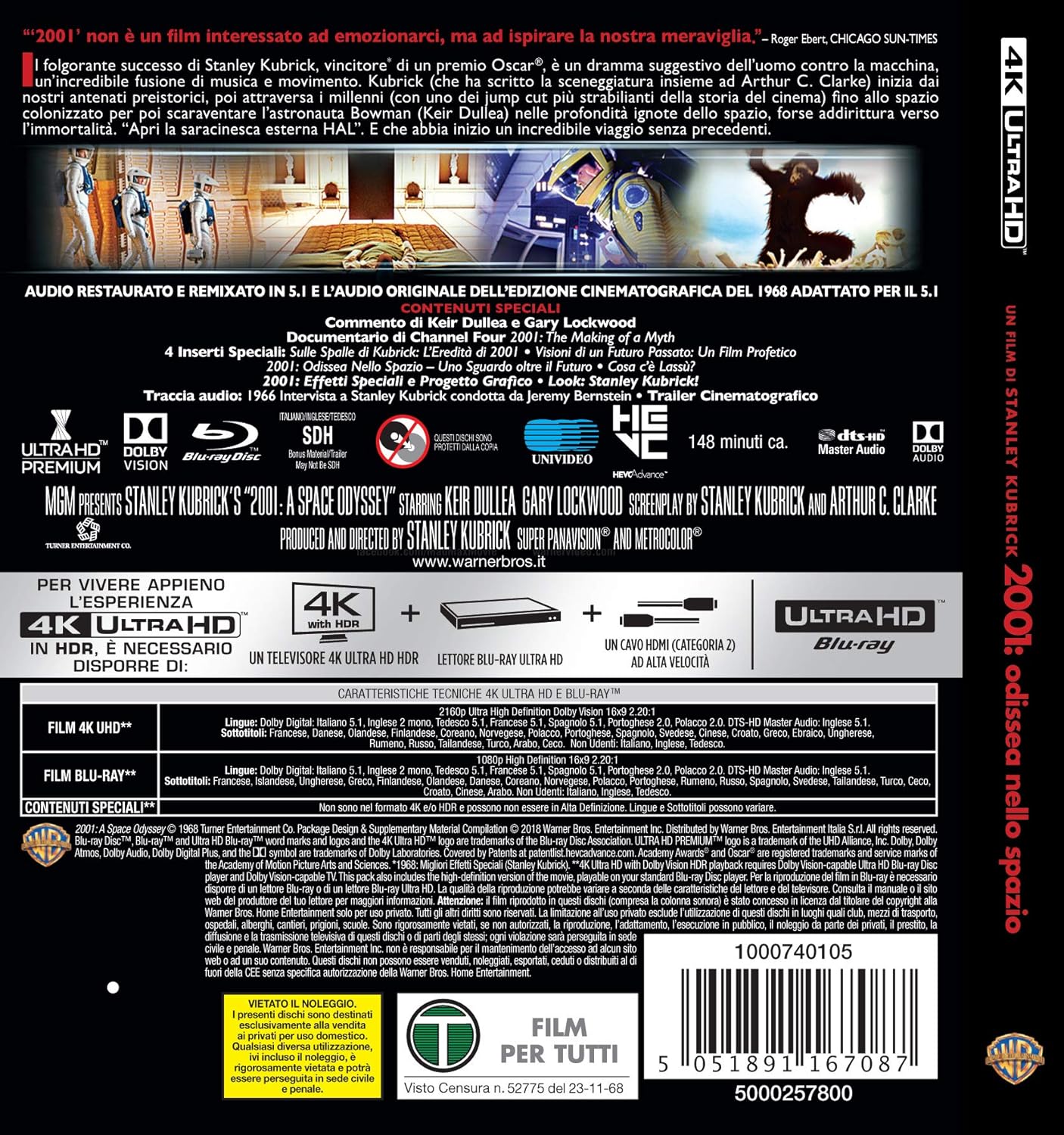 2001: A Space Odyssey 4K   (English audio. English subtitles)