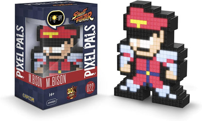 PDP "878-033-NA-BISON"Pixel Pals-Streen Fighter Bison, Red/Blue, 8.8 x 11.2 x 15.9 cm