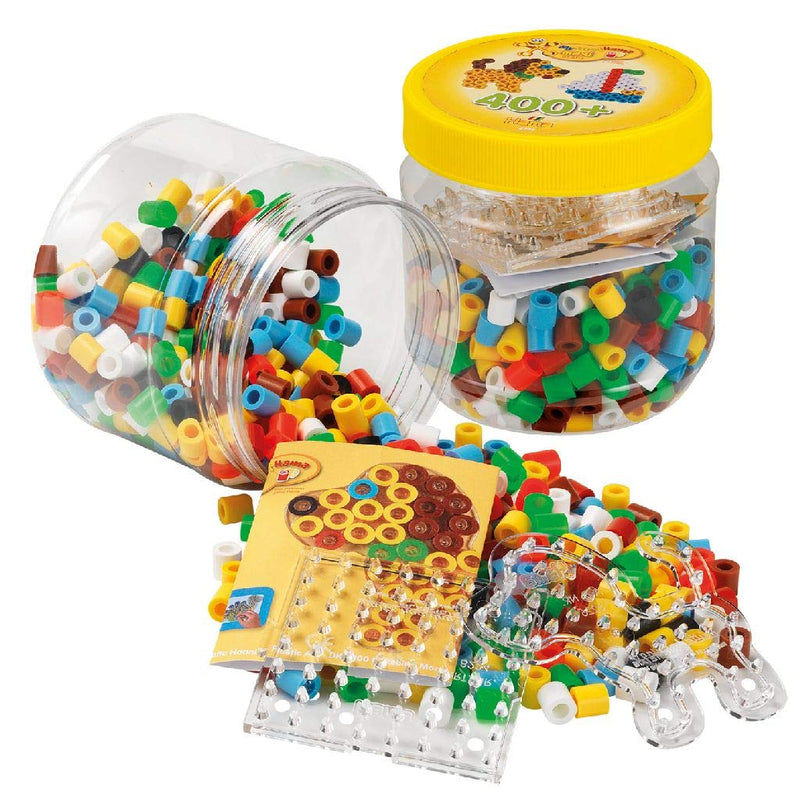 Hama Beads & Pegboards in Tub Maxi 400 Cuentas y tableros de Clavijas en Color Amarillo, Talla única (10.8790