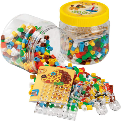 Hama Beads & Pegboards in Tub Maxi 400 Cuentas y tableros de Clavijas en Color Amarillo, Talla única (10.8790