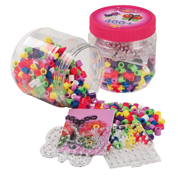 Hama 10.8791 Maxi 400 Beads & Pegboards in Tub Pink, Multicolour, One Size