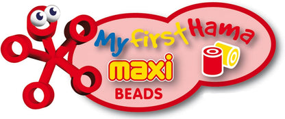 Hama 10.8791 Maxi 400 Beads & Pegboards in Tub Pink, Multicolour, One Size