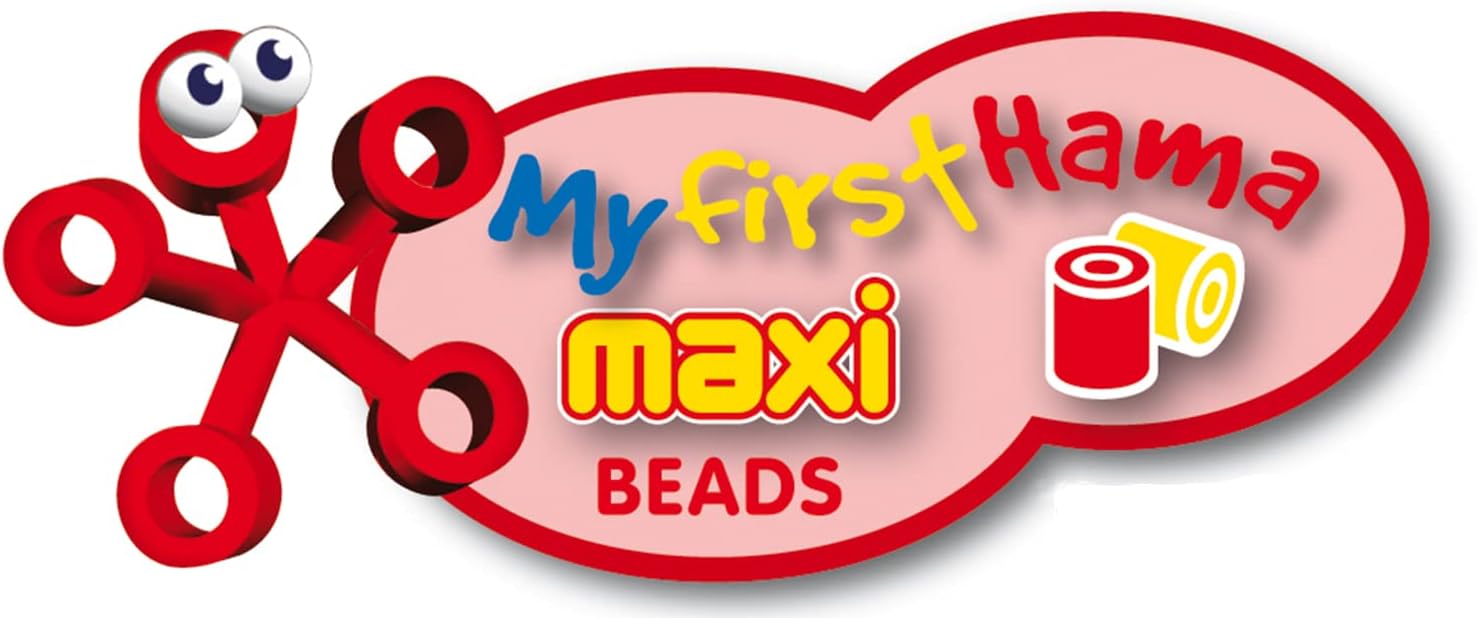 Hama 10.8791 Maxi 400 Beads & Pegboards in Tub Pink, Multicolour, One Size