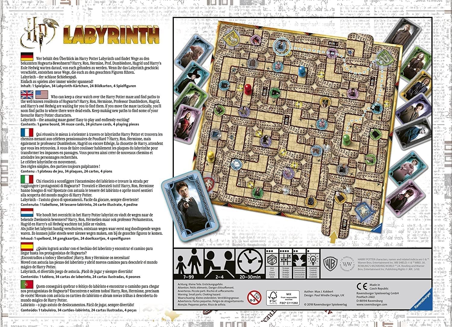 Ravensburger Harry Potter Labyrinth Family Board Game for Kids & Adults Age 7 & Up - So Easy to Learn & Play with Great Replay Value
