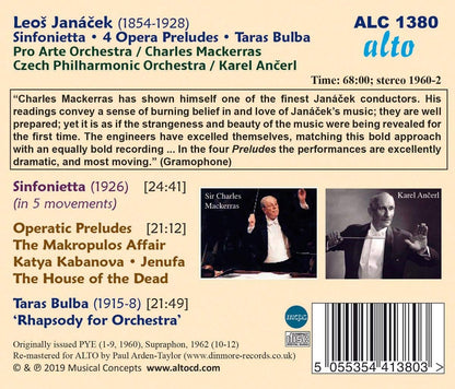 Janacek Sinfonietta Opera Preludes Taras Bulba