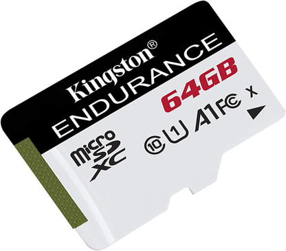 Kingston SDCE/64 GB High Endurance microSD Card 64 GB, Black/ White 64GB