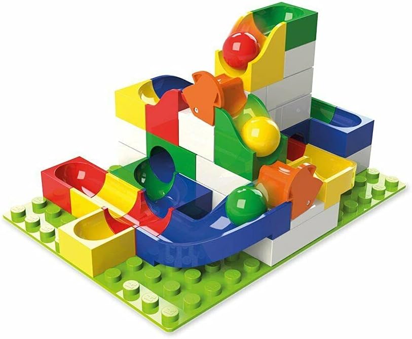 Hubelino 420497 Marble Run Switch Expansion set, Compatible with popular bulding block system - 43 pieces- for Ages 4 and Up (Made in Germany)
