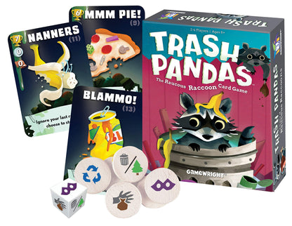 Gamewright | Trash Pandas | Miniature Game | Ages 8+ | 2-4 Players | 20 Minutes Playing Time