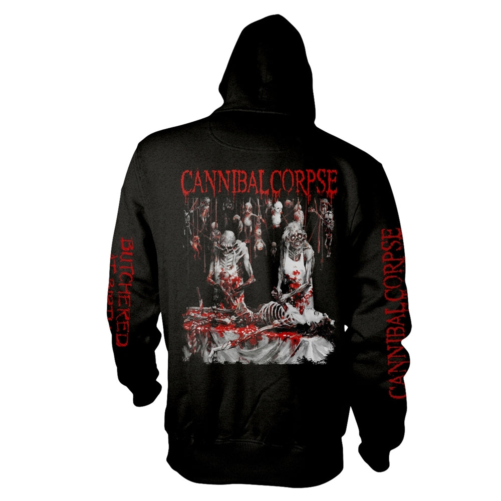 CANNIBAL CORPSE - BUTCHERED AT BIRTH (EXPLICIT) BLACK Hooded Sweatshirt with Zip XX-Large