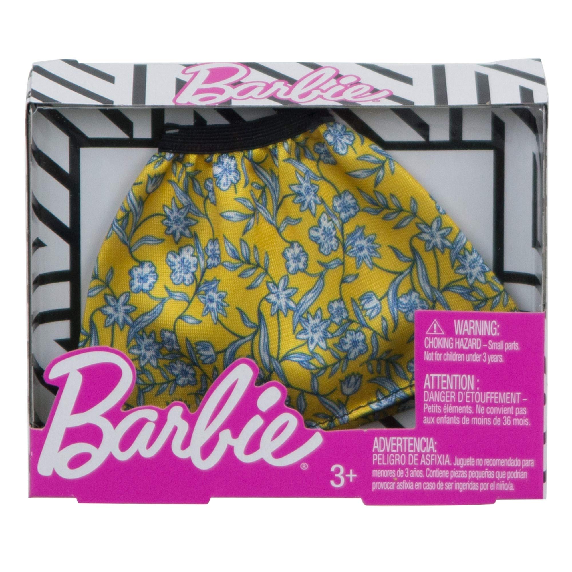 Barbie Mattel Fashion Bottom - FXH86 - Skater Skirt with Floral Flowers - New