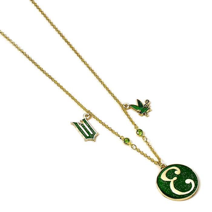 WICKED Elphaba 'E' Icon Green & Gold Necklace with Charm Embellishments