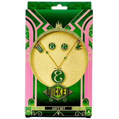 Wicked - Elphaba Necklace and Stud Earrings Gift Set