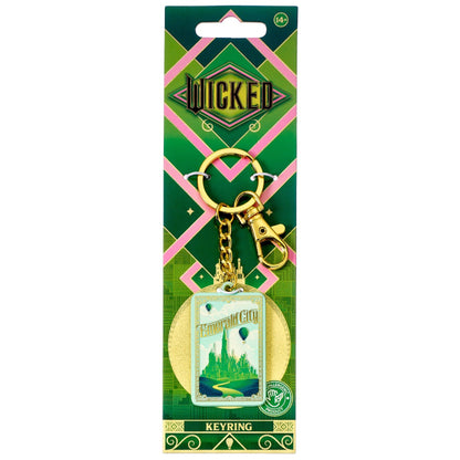 Wicked 3D Relief Emerald City Keyring