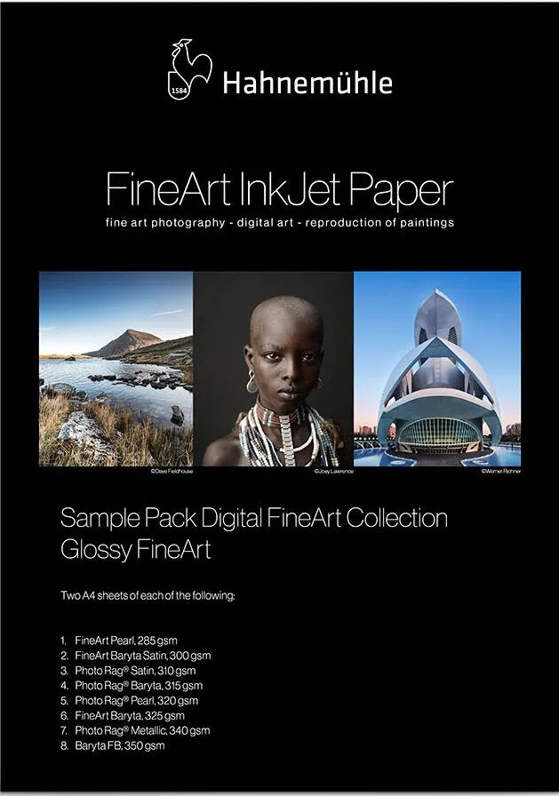 Hahnemühle Gloss Fine Art Inkjet paper sample pack