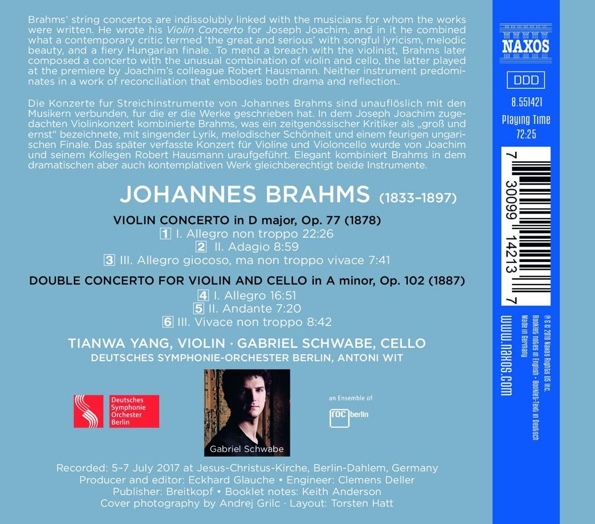Brahms: Violinkonzert Op.77/Doppelkonzert Op.102