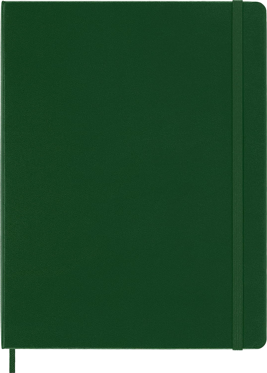 Moleskine Classic Plain Paper Notebook, Hard Cover and Elastic Closure Journal, Color Myrtle Green, Size Extra Large 19 x 25 cm, 192 Pages